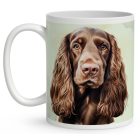 Névvel kérhető - Barna angol cocker spániel portré mintás bögre