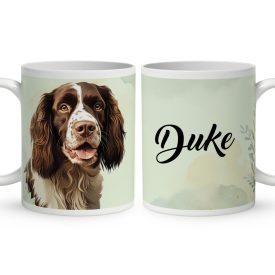   Névvel kérhető - Barna angol springer spániel portré mintás bögre