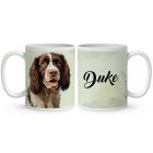 Névvel kérhető - Barna angol springer spániel portré mintás bögre