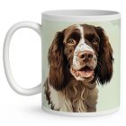 Névvel kérhető - Barna angol springer spániel portré mintás bögre