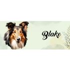 Névvel kérhető - Skót juhászkutya portré mintás bögre