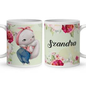 Névvel kérhető - Jó reggelt kávés bárány mintás bögre