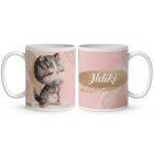 Kérd a Neveddel - Cica egér barátság mintás bögre