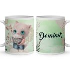 Kérd a Neveddel - Cica egér barátság mintás bögre