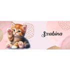 Kérd a Neveddel - Cuki tapis vörös cicus mintás bögre