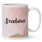 Kérd a Neveddel - Cuki tapis vörös cicus mintás bögre