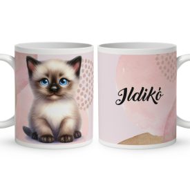 Kérd a Neveddel - Cuki ragdoll cicus mintás bögre