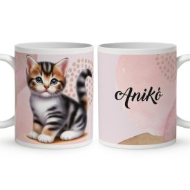 Kérd a Neveddel - Tündéri cirmos cicus mintás bögre