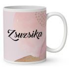 Kérd a Neveddel - Ásító cuki cicus mintás bögre