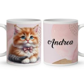 Kérd a Neveddel - Masnis tündéri cica mintás bögre