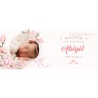 Egyedi, fényképes bögre - Újszülött kislány mintás bögre