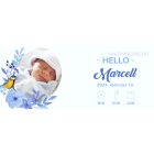 Egyedi, fényképes bögre - Hello - Újszülött kisfiú mintás bögre