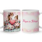 Kérd a neveddel - Anya és lánya buborékfújás mintás bögre