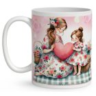 Kérd a neveddel - Anya és lánya buborékfújás mintás bögre