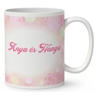 Kérd a neveddel - Anya és lánya buborékfújás mintás bögre