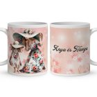 Kérd a neveddel - Kalapos Anya és lánya mintás bögre