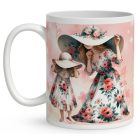 Kérd a neveddel - Kalapos Anya és lánya mintás bögre