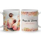 Kérd a neveddel - Anya és kicsi fia mintás bögre