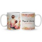 Kérd a neveddel - Anya és kicsi fia mintás bögre