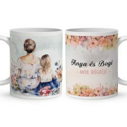 Kérd a neveddel - Anya és két fia mintás bögre