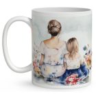 Kérd a neveddel - Anya és két fia mintás bögre