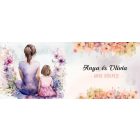 Kérd a neveddel - Barna hajú Anya és kislánya mintás bögre