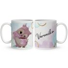 Névvel kérhető - Cuki kávés bagoly mintás bögre