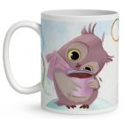 Névvel kérhető - Cuki kávés bagoly mintás bögre