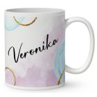 Névvel kérhető - Cuki kávés bagoly mintás bögre