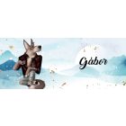 Névvel kérhető - Rock'n' kávés farkas mintás bögre