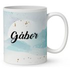 Névvel kérhető - Rock'n' kávés farkas mintás bögre