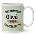 Névvel kérhető Borz - 2026 évi Ballagásra mintás bögre