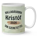 Névvel kérhető Bagoly - 2026 évi Ballagásra mintás bögre