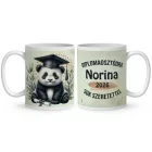 Névvel kérhető Panda - 2026 évi Ballagásra mintás bögre
