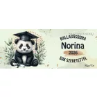 Névvel kérhető Panda - 2026 évi Ballagásra mintás bögre