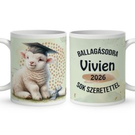   Névvel kérhető Bárány - 2026 évi Ballagásra mintás bögre