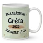 Névvel kérhető Mosómedve - 2025 évi Ballagásra mintás bögre