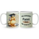 Névvel kérhető Kacsa - 2024 évi Ballagásra mintás bögre