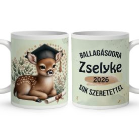   Névvel kérhető Szarvas - 2026 évi Ballagásra mintás bögre