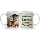 Névvel kérhető Szarvas - 2025 évi Ballagásra mintás bögre