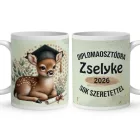Névvel kérhető Szarvas - 2026 évi Ballagásra mintás bögre