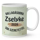 Névvel kérhető Szarvas - 2026 évi Ballagásra mintás bögre