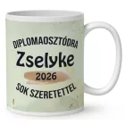 Névvel kérhető Szarvas - 2026 évi Ballagásra mintás bögre