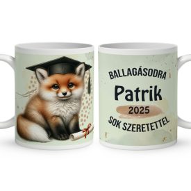 Névvel kérhető Róka - 2024 évi Ballagásra mintás bögre