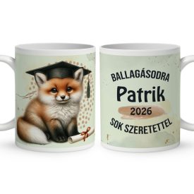   Névvel kérhető Róka - 2026 évi Ballagásra mintás bögre