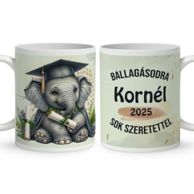   Névvel kérhető Elefánt - 2025 évi Ballagásra mintás bögre
