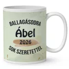 Névvel kérhető Leopárd - 2026 évi Ballagásra mintás bögre