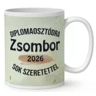 Névvel kérhető Bölcs Bagoly - 2026 évi Ballagásra mintás bögre