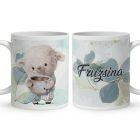 Névvel kérhető - Jó reggelt kávés bárány mintás bögre