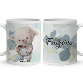   Névvel kérhető - Jó reggelt kávés bárány mintás bögre